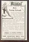 Antique 1906 Bristol Steel Fishing Rods Vtg Angler Print Ad~Horton Mfg.Co.Conn.