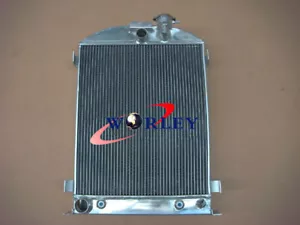 3 Row Aluminum Radiator for 1932 Ford Hot Rod Chopped w/Ford 302 V8 Engine 17" H - Picture 1 of 4