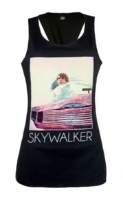 Star Wars Tank Women's XXL Luke Skywalker Top Racer Back Twist Shirt Black New - Picture 1 of 5