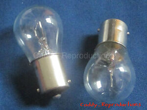 1930 - 1952 Cadillac Reverse / Back Up Bulbs Pr 6V - Single Filament 