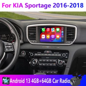 4+64 Wireless CarPlay Android Head Unit Car Radio For KIA Sportage 2016-2018 - Picture 1 of 19