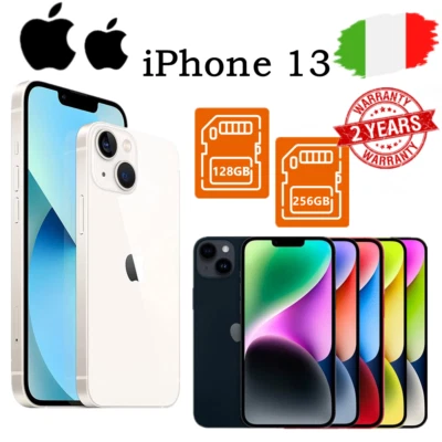 Apple iPhone 13 256GB 128GB Nero Bianco Rosso Blu ✔️NUOVO&SIGILLATO ✔️Originale - Immagine 1 di 3