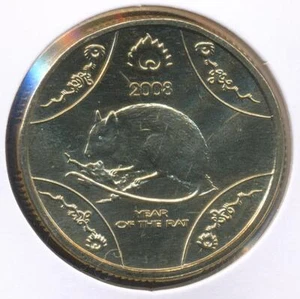 Australia 2008 One Dollar $1 Elizabeth II (Year of the Rat) - Ch-Uncirculated - Picture 1 of 3