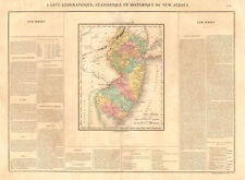 New Jersey antique state map. Counties. BUCHON 1825 old plan chart