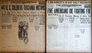 1918 Chicago Newspaper Front Pages - WWI Cunard Troop Ship Tuscania Torpedoed - Picture 1 of 4