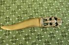 Antique Heavy Brass Letter Opener, with Indian Style Head
