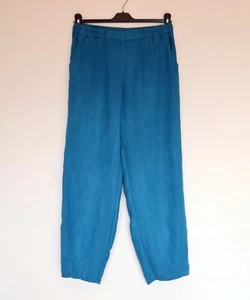 Grizas 100% Washed Linen Blau Lagenlook Loose Fit Ballonhose Gr.S - Bild 1 von 5