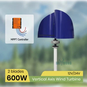 600W Windkraftanlage Generator 12V/24V/48V mit MPPT Controller Kit - Bild 1 von 16