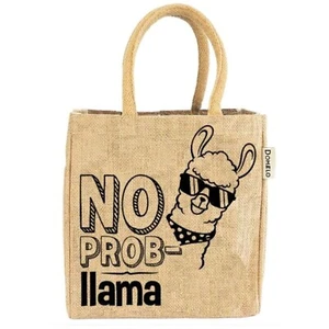 Domelo Jute Handtasche kleine Jutetasche vegane Einkaufskorb mini Tragetasche - Bild 1 von 8