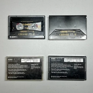 Vintage Chrome Audio Cassette Tapes Bundle x 4 BBC CDS 90/EMTEC Super Quality 90 - Picture 1 of 13