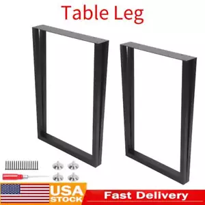 Heavy Duty Square Coffee Table Legs Iron DIY Desk Bench Legs Furniture Home - Picture 1 of 24