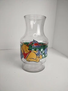 Vtg Disney Winnie Pooh Eeyore Anchor Hocking Juice Carafe Glass Pitcher EUC - Picture 1 of 6