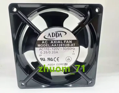 1PC ADDA 12038 AA1281UB-AT 110-120V 0.25/0.26A 120*38MM cooling fan - Image 1 of 3