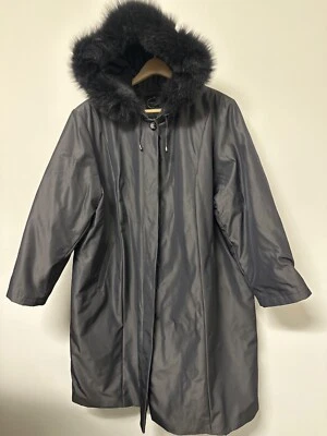 1 Madison Luxe Outerwear Gray Long Trench Coat Size 3XL Women - Image 1 of 4
