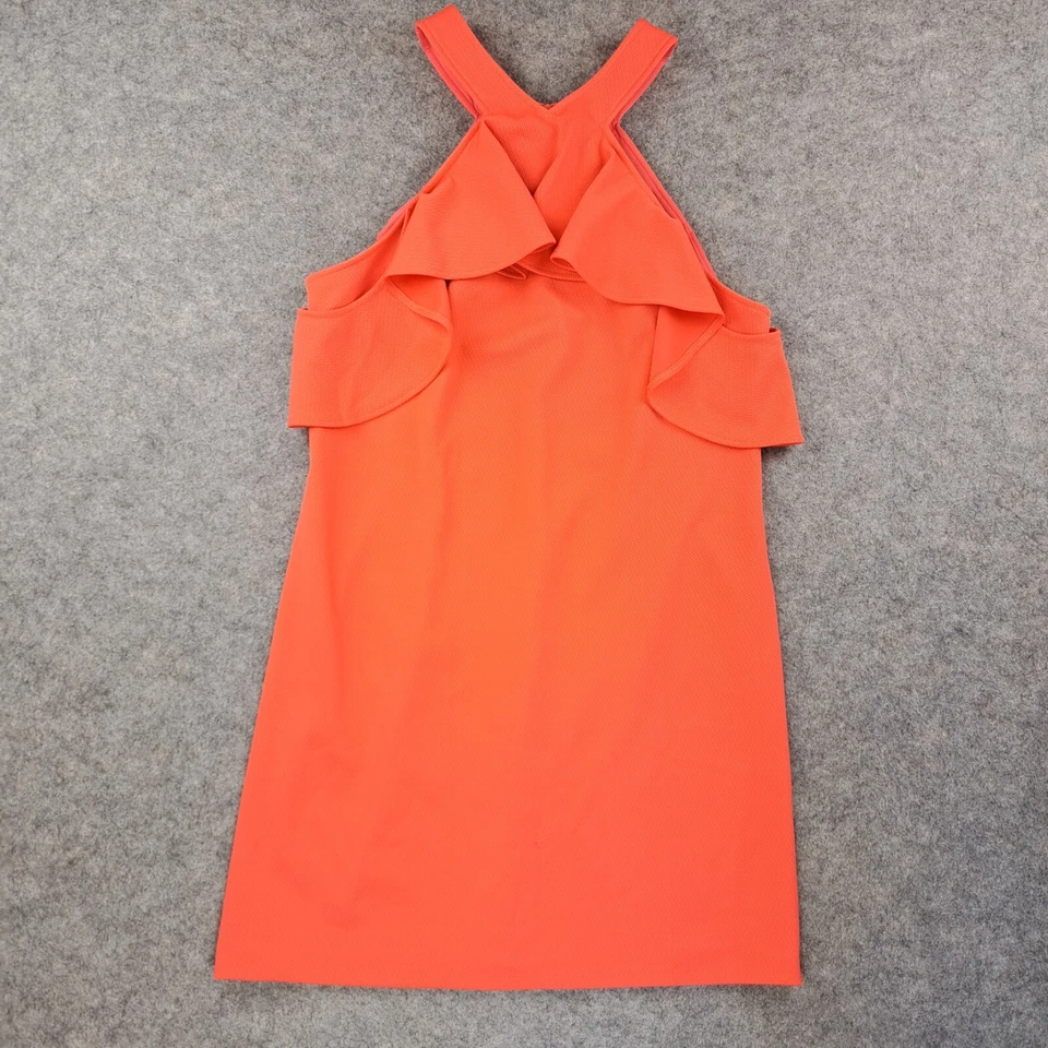 Vestido Trina Turk X Revolve para mujer talla 12 naranja halter jurnee volantes cóctel Foto 1 de 4