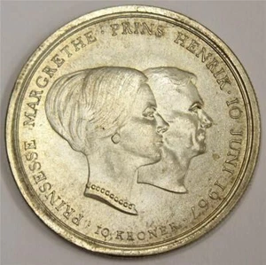 1967 Denmark 10 Kroner Gem Uncirculated MS66 - Picture 1 of 2