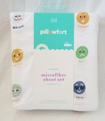 Juego de sábanas dobles Pillowfort Emotion de 3 piezas nuevo en paquete Foto 1 de 4