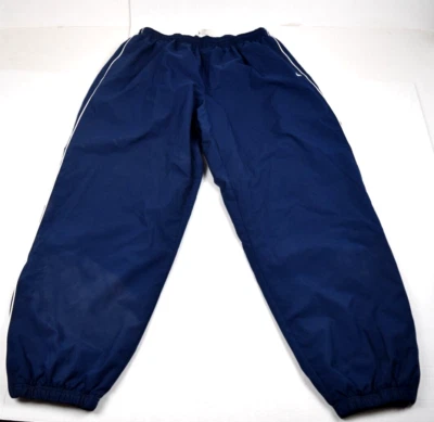 Pantalón Nike Vintage Nylon Pista Talla M/L Años 90 Azul Profundo Blanco Cadera Swoosh Equipo Nike Foto 1 de 4