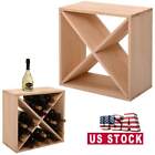 24 Bottle Wine Rack Holder Compact Cellar Cube Bar Storage Kitchen Decor Wood photo
