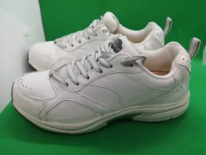 Men's Dr. Comfort Winner Plus Diabetic Athletic White Leather Shoes Size 9 Wide - Picture 1 of 12