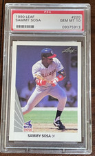 1990 Leaf #220 Sammy Sosa Rc White Sox Psa 10