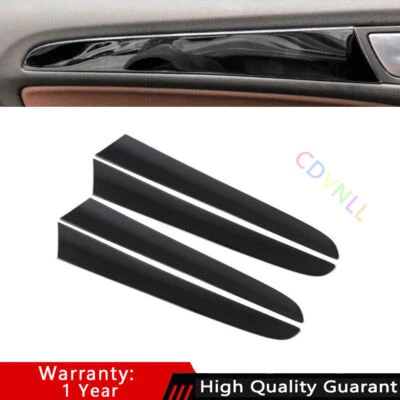 Fit For Audi Q5 2009-2017 Black Steel Car Inner Door Panel Cover Trim 4PCS/Set - Image 1 of 4