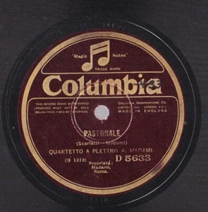 Quartetto a Plettro A. Madami.  Cetra Quartet. 4 10” 78s. Columbia D-5630-5633 - Imagen 1 de 8