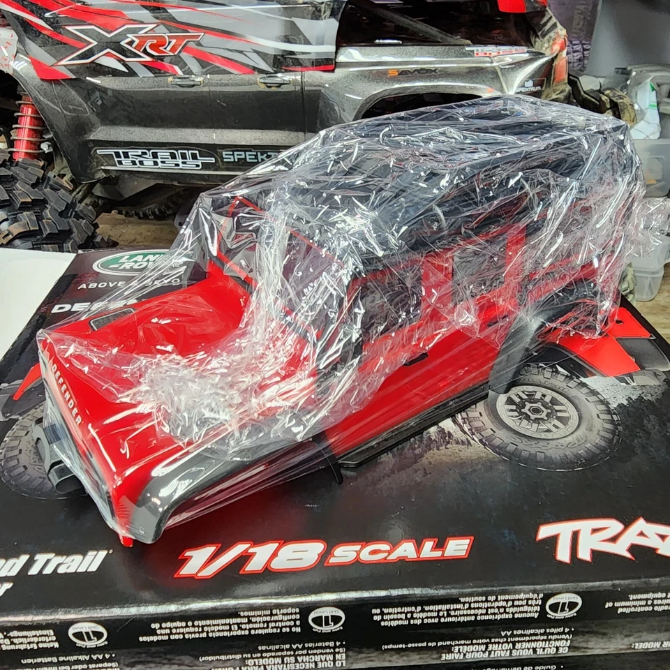 Traxxas 9712-RED Complete 1/18 Land Rover Defender Body Red for TRX-4M