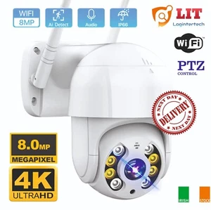 8MP 4K WIFI Camera Outdoor PTZ IP Camera Speed Dome CCTV Security Cameras Full K - Picture 1 of 12