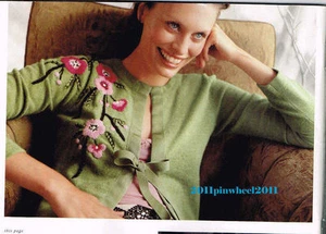 M Anthropologie Embroidered Lambswool  "Dogwood Sweater" Cardigan  - Picture 1 of 7