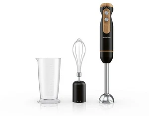 Silvercrest batidora de varillas varilla batidora SSSH 600 C1, diseño de madera, negra - Imagen 1 de 3
