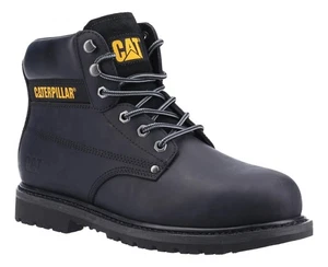 Caterpillar PowerPlant SB Herren Schwarz Sicherheit Klassisch Stahlkappe Arbeitsstiefel - Bild 1 von 4