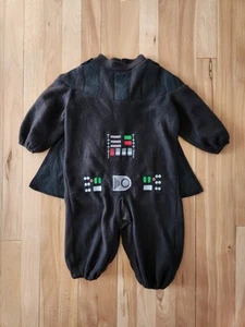 Star Wars 2T Darth Vader Fleece One Piece Jumpsuit Costume with Cape Dress Up - Picture 1 of 6