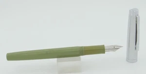 Esterbrook M2 Green w/Chrome Cap Aerometric Fountain Pen -9550 XFine Nib -1950's - Picture 1 of 7
