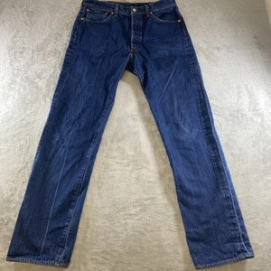Levi's 501 Original Fit Men's Jeans 34 x 36 Button Fly Blue  Denim - Picture 1 of 7