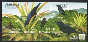 Vögel Jamaika 2003 BirdLife Jamaika Amsel SS MNH - BIRDS25-27 - Bild 1 von 1