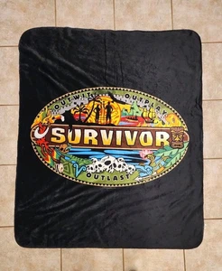 2019 SURVIVOR Television Show Fleece Throw Blanket Polyester Shag 50” x 60” - Picture 1 of 7