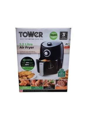 Tower 2.2L Air Fryer Brand New Sealed Vortx 1000W Healthy Cooker Black - Image 1 of 4