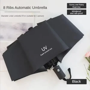 Fully Rods Strength Automatic mini Windproof Folding Umbrella Anti-uv Protect - Picture 1 of 14