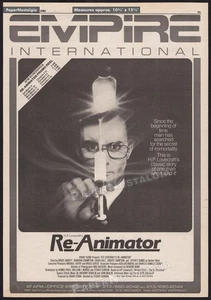 RE-ANIMATOR - Original 1985 Trade AD / poster _ Jeffrey Combs _ Stuart Gordon - Picture 1 of 1