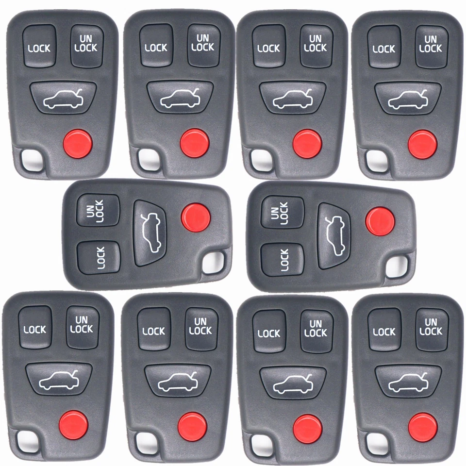 10 piezas para Volvo S40 V40 C70 XC70 HYQ1512J 4 botones remoto llave estuche carcasa llavero Foto 1 de 4