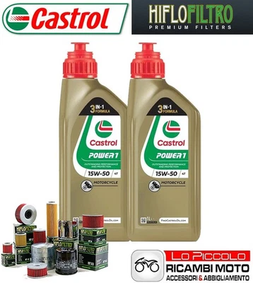 Tagliando 2 OLIO [CASTROL] POWER1 15w50 + FILTRO Yamaha TT 225 1986 1987 Foto 1 de 4