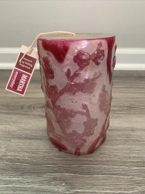 VTG 2004 Martha Stewart Every Day Living Pomegranate Fig Pillar Candle Flowers - Image 1 of 4