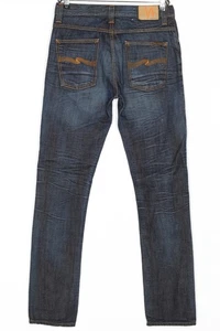NUDIE JEANS GRIM TIM ORG DEEP SHADES jeans dritti slim uomo taglia W33 L34 - Foto 1 di 9