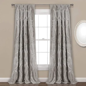 Avon Light Filtering Window Curtain Panel Single, 54" W x 84" L, Light Gray -... - Picture 1 of 7