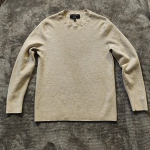 Banana Republic Baruffa Sweater Italian 100% Merino Yarn Women's Med Oatmeal Tan - Picture 1 of 7