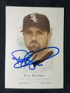 2006 Paul Konerko Chicago White Sox signierte Auto Baseballkarte Topps Allen Ginter - Bild 1 von 2