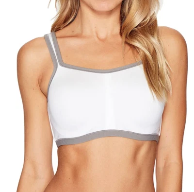 Sujetador deportivo convertible Natori Yogi blanco/gris para mujer talla 32B L88219 Foto 1 de 3