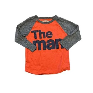Crewcuts “The Man” Graphic Long Sleeve Baseball Shirt, size 6-7 - Picture 1 of 6