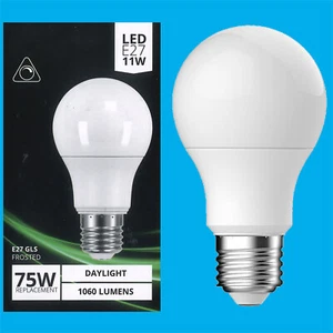 10x 11W (=75W) Dimmable LED GLS 6500k Daylight White, ES E27 Light Bulbs Lamp - Picture 1 of 2